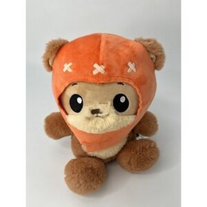 THE EWOK STAR WARS Plush Stuffed Animal Orange Hood Mattel Great Condition